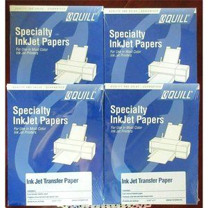 4 Boxes Quill Specialty Ink Jet Transfer Paper